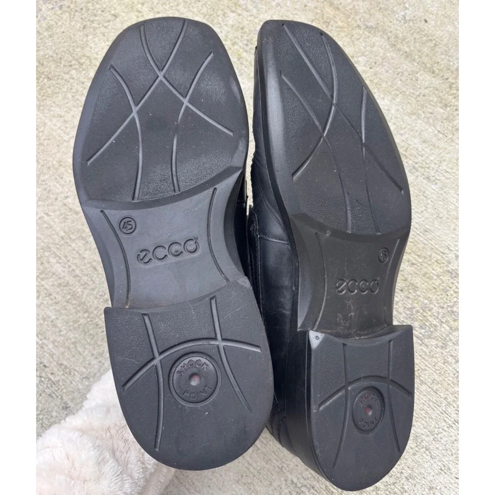 ECCO Men's New Jersey Lace-Up Dress Shoes Black Leather 51514 EU 45 US 11 - 11.5